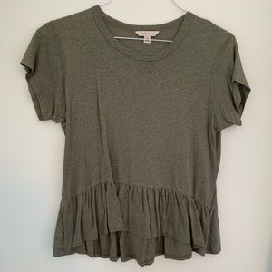 Calvin Klein Green Peplum Top